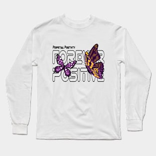 positive forever for men and womens Butterfly Serenade Radiating Positivity Long Sleeve T-Shirt